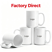 Mug en céramique personnalisé avec impression intégrale, 15 oz, sublimation, réutilisable, sans BPA, résistant à la chaleur, pour événements et mariages