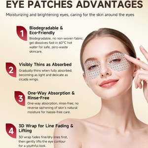 แผ่นมาส์กใต้ตาคอลลาเจน<span class=keywords><strong>ไฮ</strong></span><span class=keywords><strong>โดร</strong></span><span class=keywords><strong>ไล</strong></span><span class=keywords><strong>ซ์</strong></span>ผสมคาเฟอีนแบบขายส่ง ย่อยสลายได้ เป็นมิตรกับสิ่งแวดล้อม ลดอาการบวม แผ่นเจลน้ำมันบำรุงผิวรอบดวงตา - Product Image 4