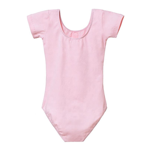 Maillot de Ballet de Manga Corta para Niñas con Espalda Descubierta, Traje de Danza para Niños, Body de Algodón y Spandex, Disponible en Tallas 2-12 - Product Image 3