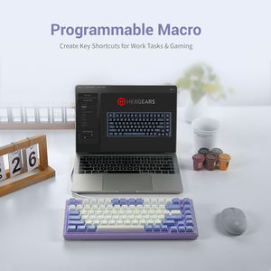 PBT keycap USB Tipe C berkabel ergonomis Linear merah tombol Desktop Laptop mekanik PC game Tablet Keyboard - Product Image 2