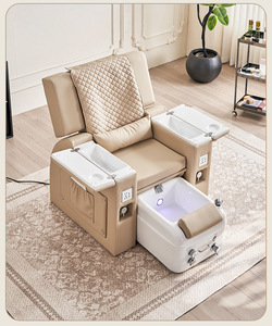 Sillón de Pedicura Multifuncional de Lujo para Salón de Uñas, con Spa para Pies, Reclinable, Ajustable, Eléctrico y con Masaje - Product Image 1