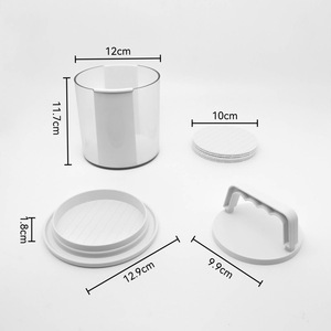 Juego de prensas para hacer hamburguesas de varias capas con contenedor de almacenamiento y papel encerado para hamburguesas caseras - Product Image 4