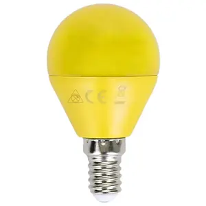 Bombilla LED G45 amarilla E14 4W, ahorro de energía, larga vida útil, ideal para ambientación y decoración. - Product Image 1