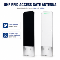 Porte de contrôle d'accès RFID UHF 902-928 MHz 865-868 MHz avec lecteur intégré, antenne PMMA AL intégrée, capteur infrarouge et lumière LED