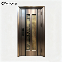 Pintu Ayun Stainless Steel Door-in-Door Ventilasi Kunci Sidik Jari Pintar Minimalis Anti Maling Tahan Air untuk Modern