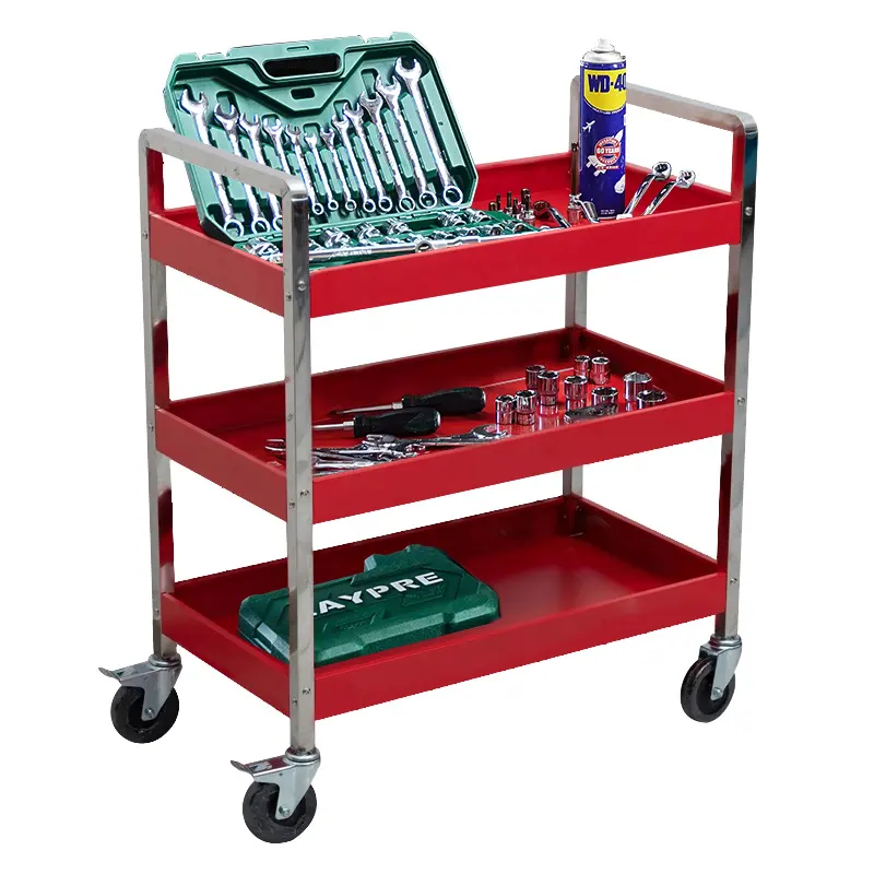Good Quality Tool Cart /Tool Storage Cart For Different Places Red