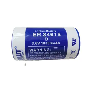 Tipo batteria al litio Li-SOCl2 ER34615 19000mAh 3.6V di energia per, inseguitore di gps