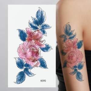 Usine grand réaliste Rose bras <span class=keywords><strong>tatouage</strong></span> autocollants noir foncé Sexy étanche femme fleur coloré <span class=keywords><strong>faux</strong></span> <span class=keywords><strong>tatouage</strong></span> temporaire personnalisé - Product Image 4