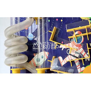 Centro de Ciencias Comerciales Moetry, Juego Interactivo de Pared con Pelotas, Parque Infantil Interior para Niños, Túnel de Aire, Laberinto de Tubos de Seda - Product Image 5