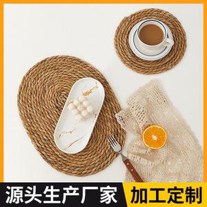 [Personalización disponible] Posavasos antideslizantes, tapetes aislantes para cocina, tapetes para cuencos, manteles individuales estilo occidental, redondos y tejidos - Product Image 5