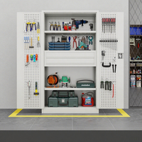 Armoire à outils en acier robuste moderne avec tiroirs verrouillables, en acier laminé à froid et peint par poudrage, pour atelier, garage, hôtel et salle de sport