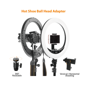 Les youtubers ont utilisé le maquillage à l'aide du vidéaste Selfie 3200-5700K Miroir annulaire rechargeable - Product Image 2