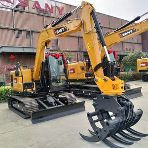 Mini-excavatrice d'occasion SANY SY75C 7 tonnes haute performance, certifiée EPA CE, petite pelle d'occasion avec grappin rotatif hydraulique - Product Image 2