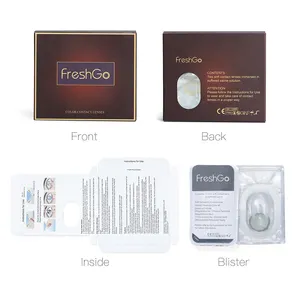 Free Style OEM ODM Custom 3 Tone Contact Lenses Hidrocor Color Contact Lens Packaging Box Colored Contacts Box Freshgo Dahab