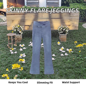 Jeggings en Spandex Tissé pour Femmes de Haute Qualité Respirants Skinny Droits Taille Haute Denim Clair Lavé 12oz Poche Décontracté Été - Product Image 2