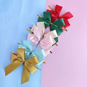 <span class=keywords><strong>Ruban</strong></span> de <span class=keywords><strong>satin</strong></span> noué en spirale, nœuds pré-noués, fleurs pré-fabriquées à nouer pour les fêtes de Noël, cadeaux, bonbons, sacs à pain, paniers décoratifs - Product Image 1