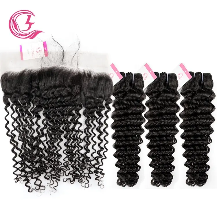 Cambodian Cheap Quality 10 Piece 32 Inches Silky Deep Curly Bundles