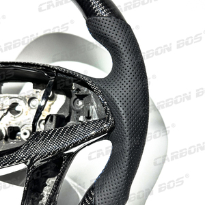 Volante Deportivo de Cuero para Cadillac XT5 CT6 con Fibra de Carbono Real Negra para XT5 CT6 2012 <span class=keywords><strong>2016</strong></span> 2018 2020 Personalizable - Product Image 2