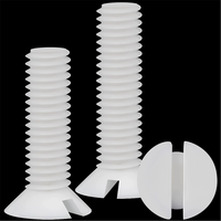 Vis à tête fraisée fendue en plastique, vis en plastique PVDF et écrou, vis en plastique DIN 963 M1.6 M2 M4~M8, fourniture d'usine chinoise