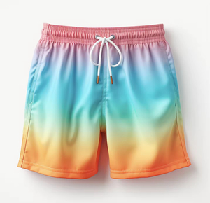Shorts <span class=keywords><strong>de</strong></span> <span class=keywords><strong>bain</strong></span> pour hommes à dégradé <span class=keywords><strong>de</strong></span> couleurs estivales, séchage rapide, impression numérique 3D, taille élastique avec cordon <span class=keywords><strong>de</strong></span> serrage, shorts <span class=keywords><strong>de</strong></span> plage - Product Image 3