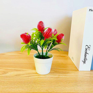 Plantes artificielles en pot Feiyue Home, mini bonsaïs décoratifs pour la maison, accessoires de mariage, 7 couleurs avec pot - Product Image 4