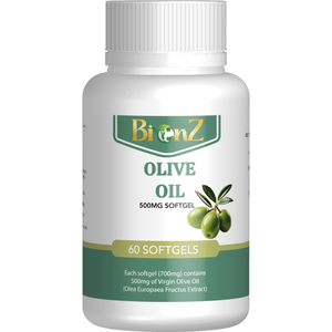 Cápsulas de Aceite de Oliva Virgen, 60 Cápsulas Blandas, Bienestar Cardíaco Diario para Adultos, Vegetarianos, Dieta Mediterránea - Product Image 1