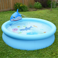 NIZHEN Neuer Maßgefertigter PVC Aufblasbarer Tier-Sprühpool 190x47cm für Kinder und Familien, Sommer-Wasserspaß, Einfache Installation