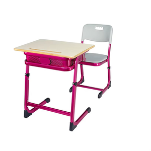 Modern Fixed Metal+Plastic Steel MDF School <b>Study</b> Table <b>Chair</b> Set Commercial Use Custom Color Highly Welcome OEM/ODM PT-303E Stu - Product Image 2