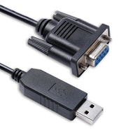 Adaptador Convertidor de USB RS232 a DB9 Hembra PL2303GT, Cable de Módem Nulo, Compatible con Windows 7, 8, 10, XP, Android, Mac