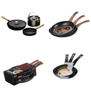 Juego de Sartenes <span class=keywords><strong>Samba</strong></span> <span class=keywords><strong>Classic</strong></span> de Acero al Carbono (5 Piezas) 22+24+28cm para Gas e Inducción Incluye Espátula de Nailon y Destornillador - Product Image 3