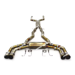 Escape de aleación de titanio con sonido gruñido Catback para <span class=keywords><strong>Bmw</strong></span> <span class=keywords><strong>M8</strong></span> F91 F92 F93 4,4 T S63 <span class=keywords><strong>V8</strong></span> con válvulas de silenciador accesorios de coche tubos - Product Image 4