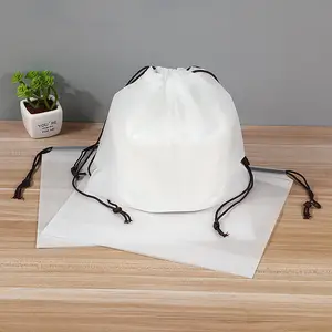 Reusable Plastic PVC Drawstring Frosted EVA Custom Printing Clothing Packaging Custom Drawstring Bag