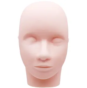 Wholesale Silicone Eyelash Extension Training Mannequin Head Flat Model Head With Cheap Price