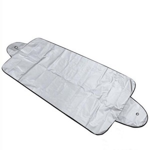 Pare-soleil de voiture demi-couverture en tissu argenté, protection contre le gel pour l'hiver - Product Image 4