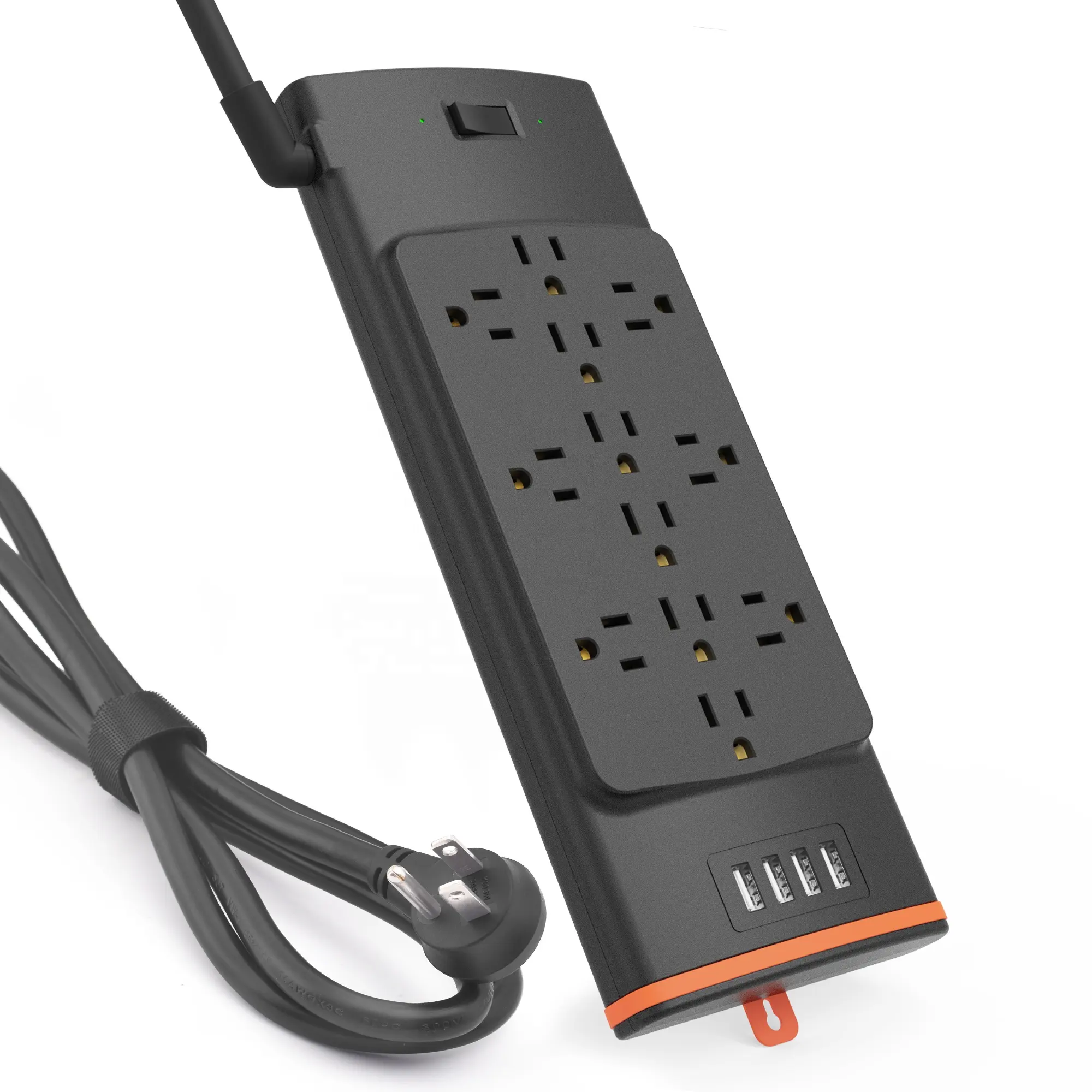 Tomada usb da placa de extensão, eua 12 ac 4 tiras de energia nema plugue usb