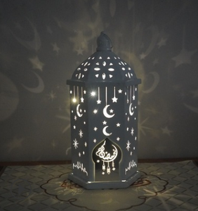 Ramadan <b>Table</b> Decor With Flickering Led Eid Mubarak Decorative <b>Lantern</b> - Product Image 3