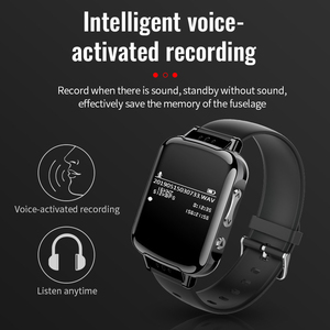 นาฬิกาบันทึกเสียงดิจิตอลอเนกประสงค์ พร้อมระบบลดเสียงรบกวน HD เครื่องเล่น MP3 บันทึกเสียงด้วยเสียงพูด สายรัดข้อมืออัจฉริยะ - Product Image 3