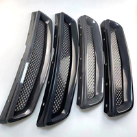 Grille de calandre avant en maille, grille d'admission d'air sport en ABS, noir brillant, noir carbone, noir mat, peinte pour Honda Civic 1996-1998