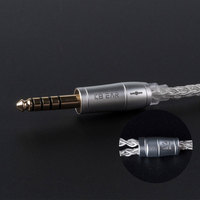 KBEAR 8 Core Berlapis Perak 2PIN MMCX QDC Kabel Audio Pengganti Kabel Earphone untuk KZ KS1 KS2 TRI Meteor IEM