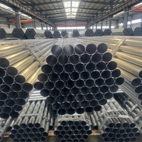 Tubería de Acero Galvanizado por Inmersión en Caliente ASTM A53 Grado B, Schedule 40, Longitud de 6 m, para Andamios y Construcción de Edificios