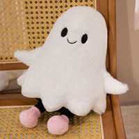 Peluche fantôme d'Halloween, coussin décoratif mignon, peluches blanches effrayantes, jouets en peluche amusants personnalisés en usine pour cadeaux de fête