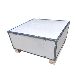 Gấp vận chuyển hộp gỗ để bán bán bán buôn Trung Quốc ván ép thùng gỗ xuất khẩu bao bì gấp thép dải gỗ Thùng - Product Image 3