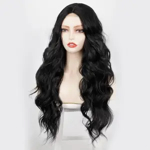 Qingdao Razer Hair 26 Inch Long Blonde Color Straight Hair Heat Resistant Synthetic Hair Lace Front Wig DHL Top Western Swiss
