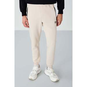 Pantalones Deportivos de Hombre Cesar Beige con Bolsillos en Felpa Cepillada - 84929 - Beige - Product Image 3
