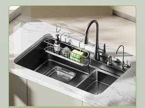 Fregadero de Cocina de Acero Inoxidable Extra Grueso y Profundo, de Gran Capacidad, con Diseño Integrado, para Lavar Verduras - Product Image 5