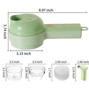 Chaude 4 en 1 poignée de poche électrique Mini râpe à légumes rotative broyeur Cutter coupe-légumes processeur - Product Image 2