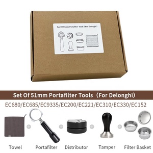 Barista Tools for Delonghi Brevill 51mm 54mm <strong>Coffee</strong> Distributor Bottomless Portafilter Espresso <strong>Tamper</strong> <strong>Set</strong> - Product Image 6