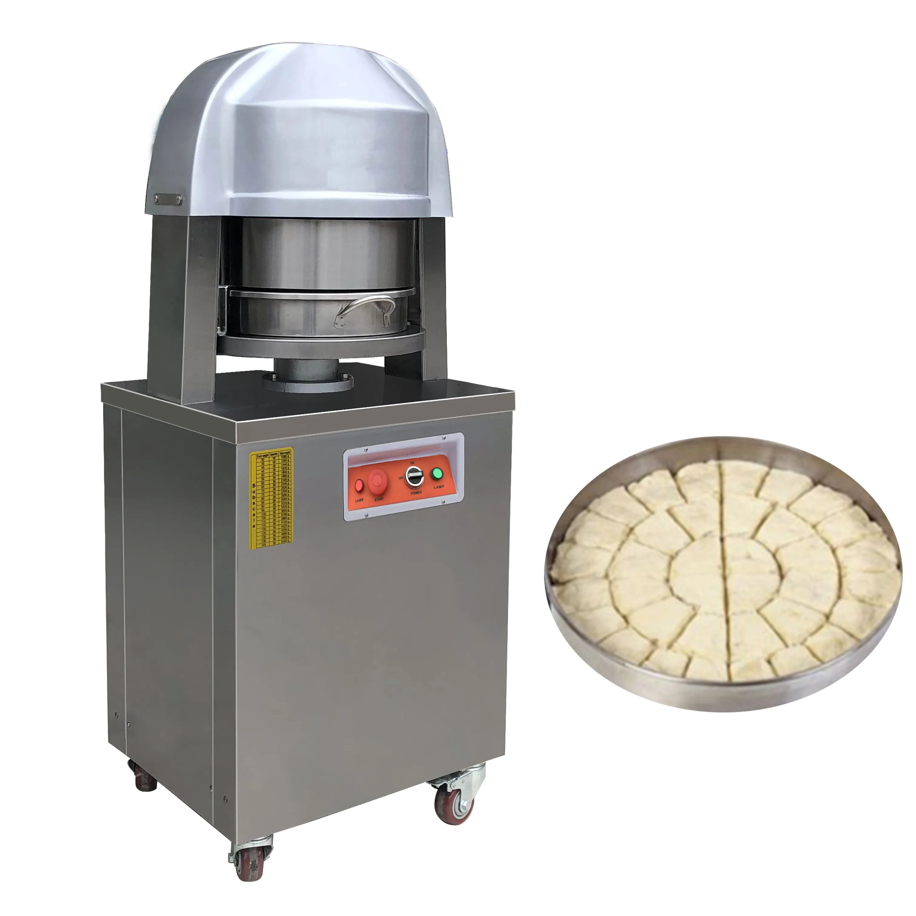 Tortilla automática para massa, preço de atacado barato, máquina redonda para padaria, cortador de bolas e divisor de massa