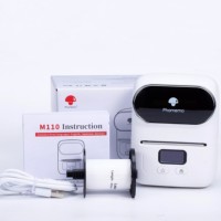 Étiquettes autocollantes multi-usages carrées et rondes imprimables pour imprimante portable Phomemo M110, rouleaux de papier thermique