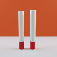 Tube de rouge à lèvres en plastique compressible personnalisé de 15 ml 15 g avec embout en silicone, tube de brillant à lèvres, contenant de baume à lèvres avec applicateur en silicone